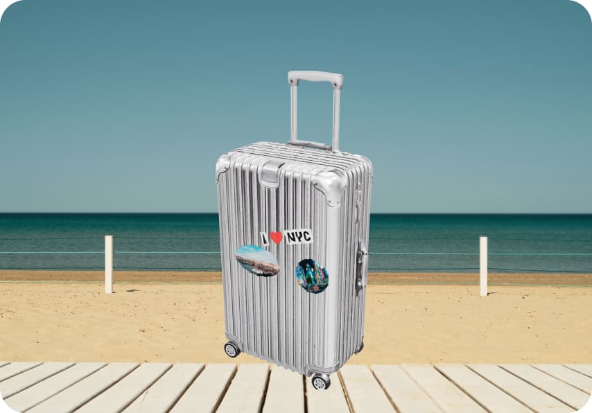 Interactive luggage stickers