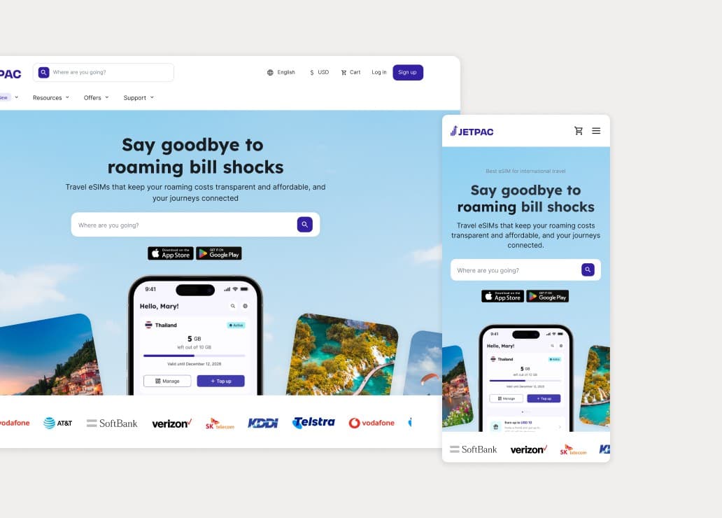 Redesigning the website homepage